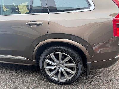 Range Rover rear wheel arch after weld and respray